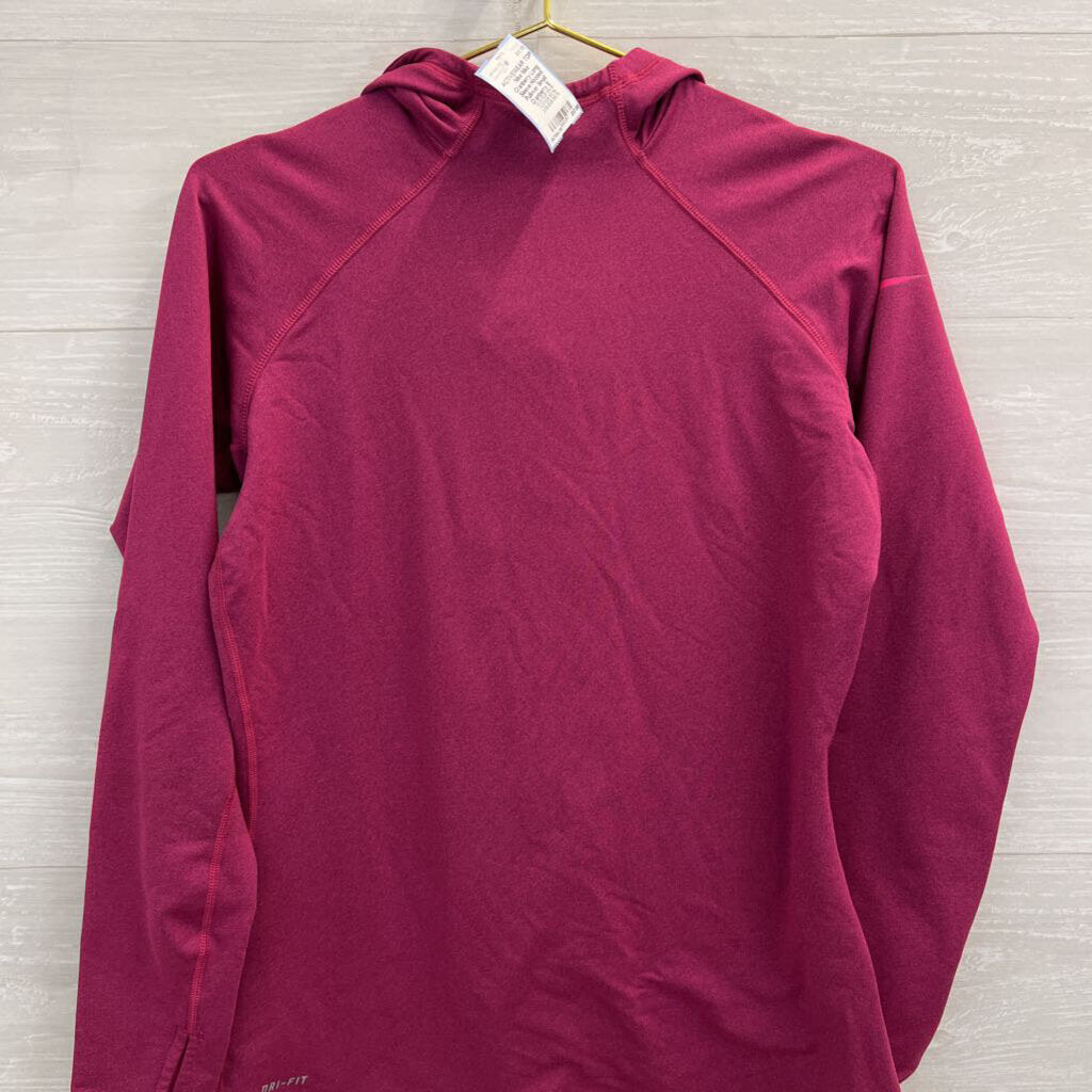 Nike Cranberry Long Sleeve Hooded Pullover Small