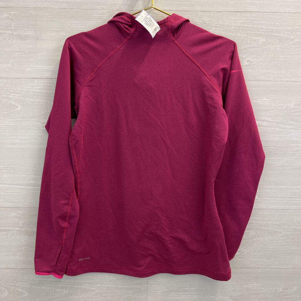 Nike Cranberry Long Sleeve Hooded Pullover Small