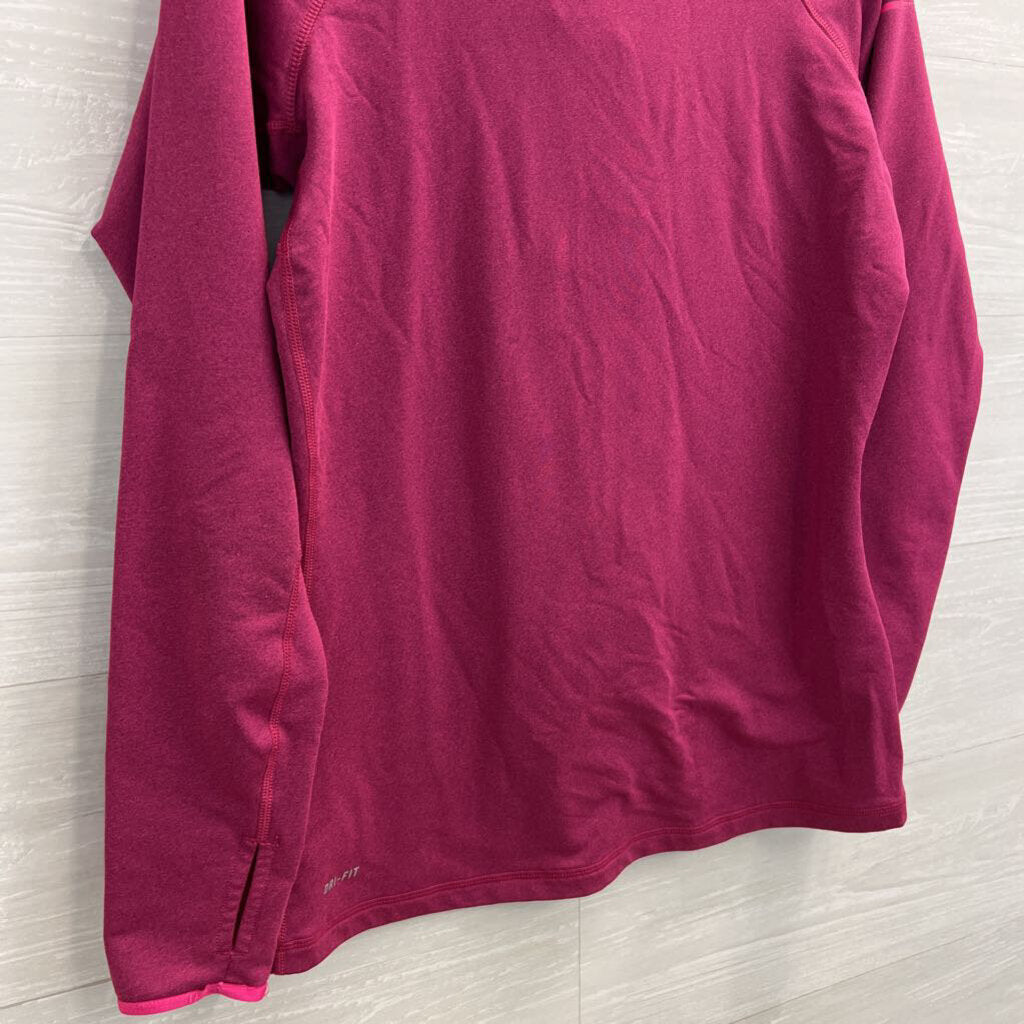 Nike Cranberry Long Sleeve Hooded Pullover Small