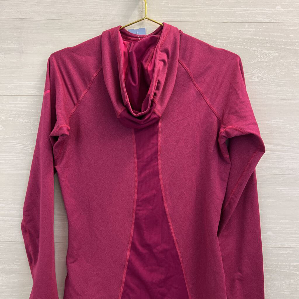 Nike Cranberry Long Sleeve Hooded Pullover Small