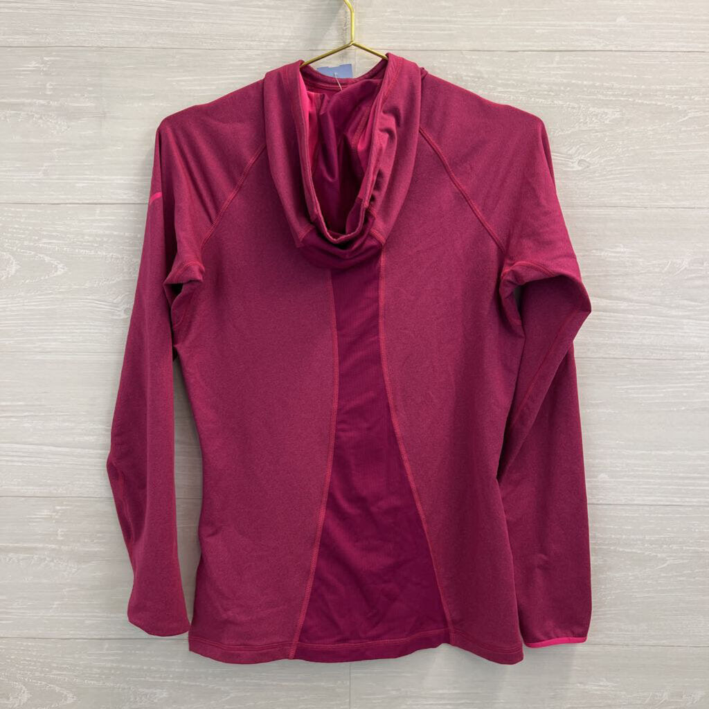 Nike Cranberry Long Sleeve Hooded Pullover Small