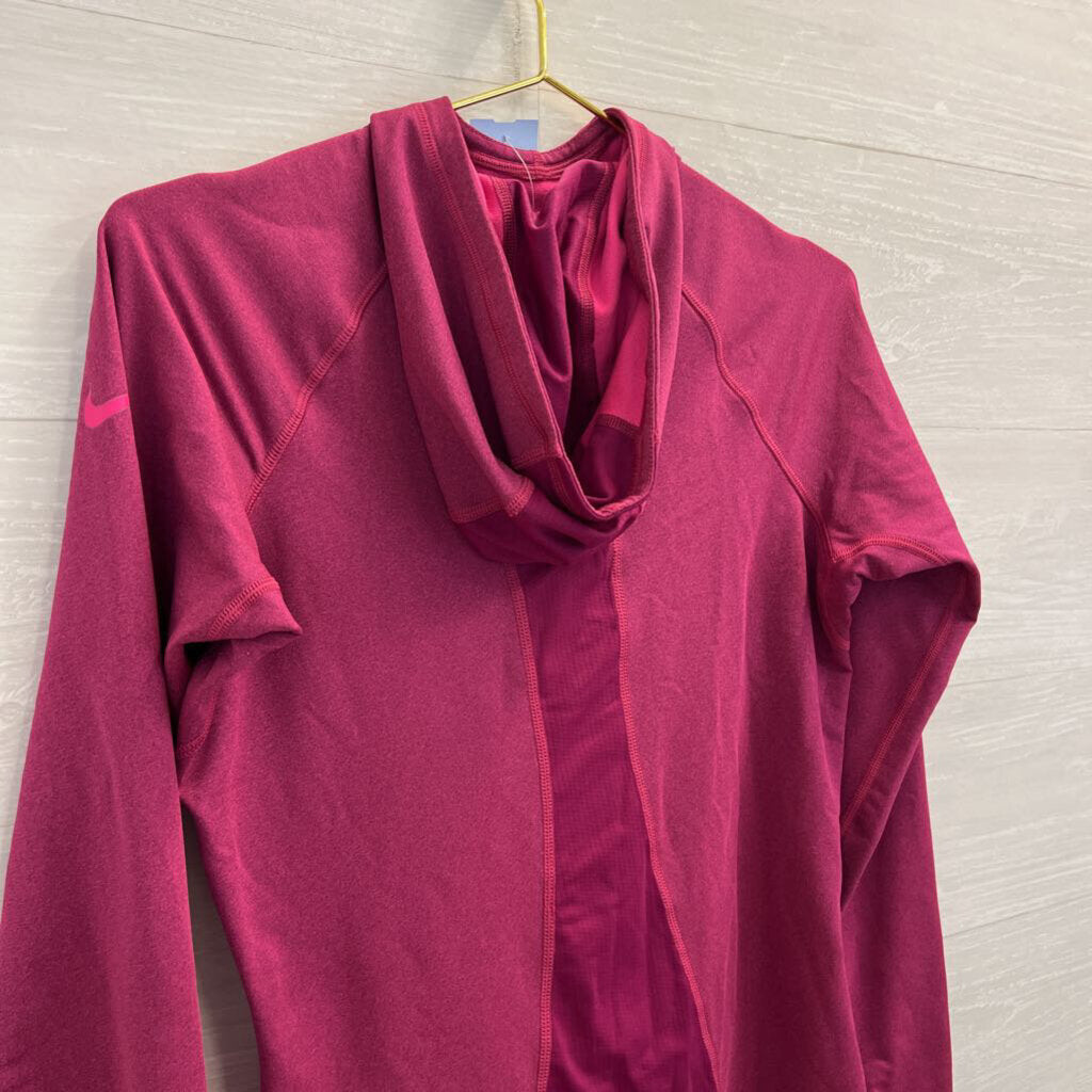 Nike Cranberry Long Sleeve Hooded Pullover Small