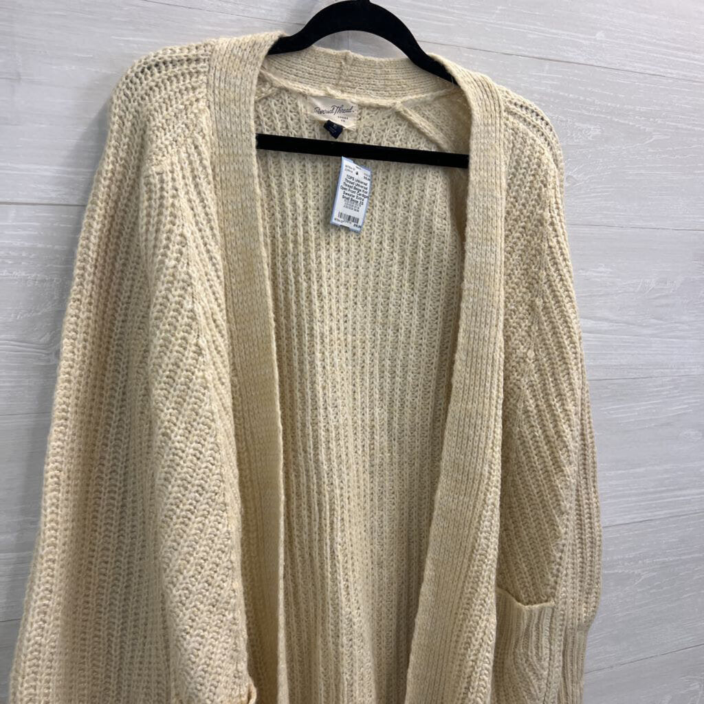 Universal Thread Beige Knit Open Front Cardigan Sweater Extra Small