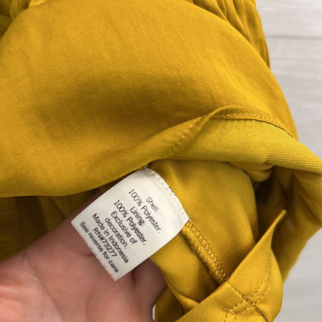 Nine West Olive Green Silky Ruffle Mock Neck Sleeveless Top XXL