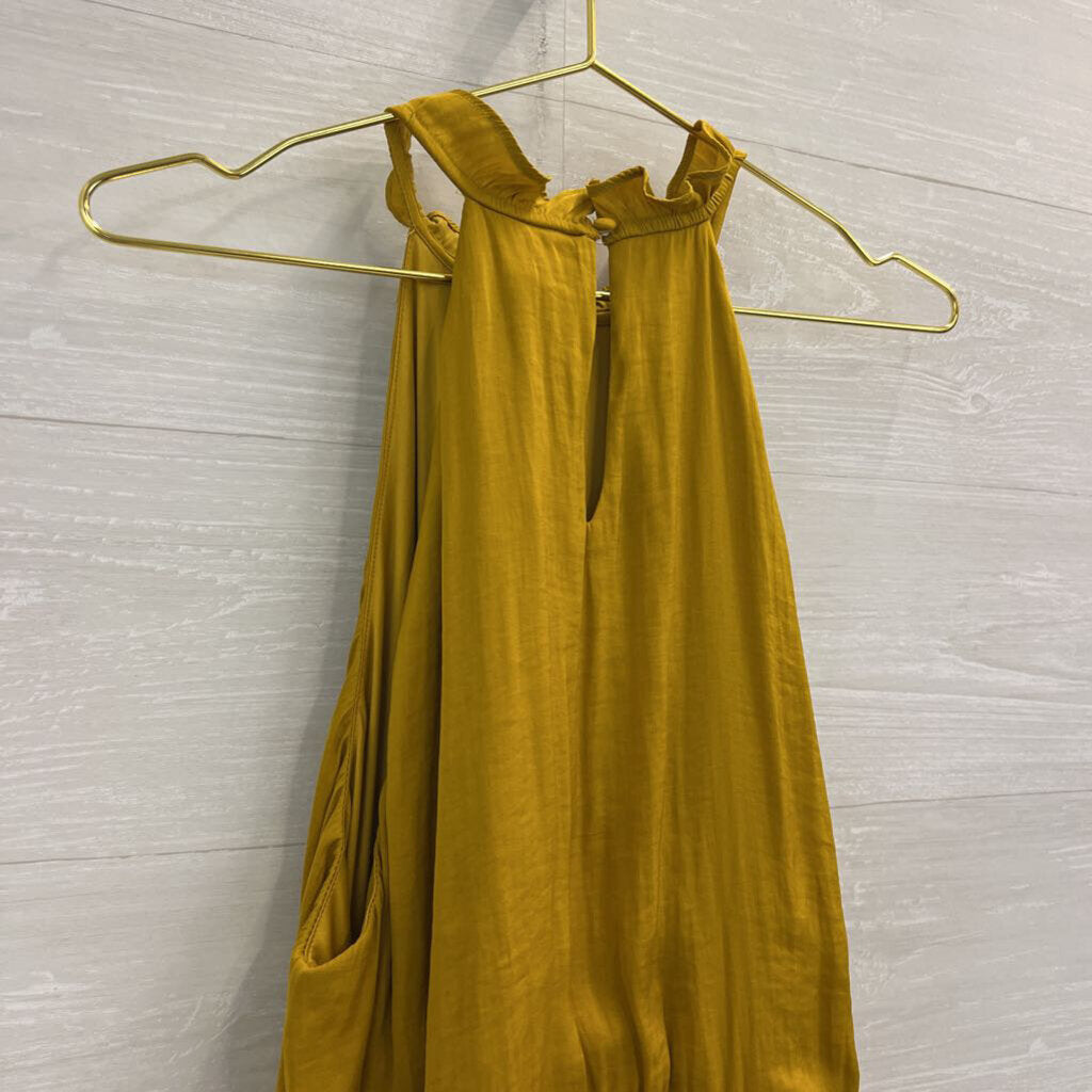 Nine West Olive Green Silky Ruffle Mock Neck Sleeveless Top XXL