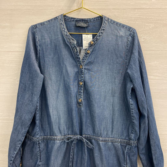 Lucky Brand Blue Chambray Long Sleeve Dress Large
