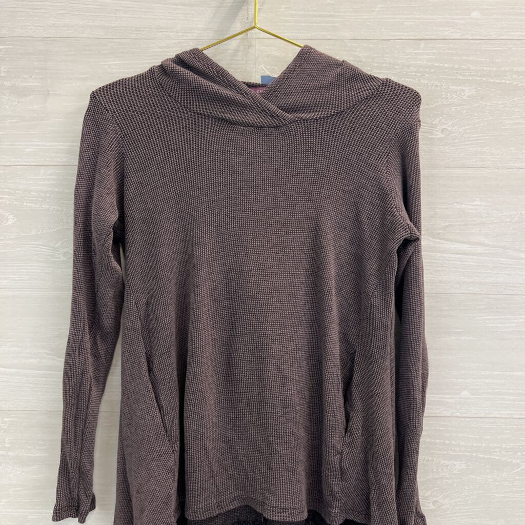 Cut Loose Purple Long Sleeve Hooded Top Small