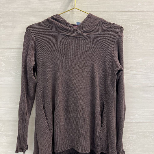 Cut Loose Purple Long Sleeve Hooded Top Small