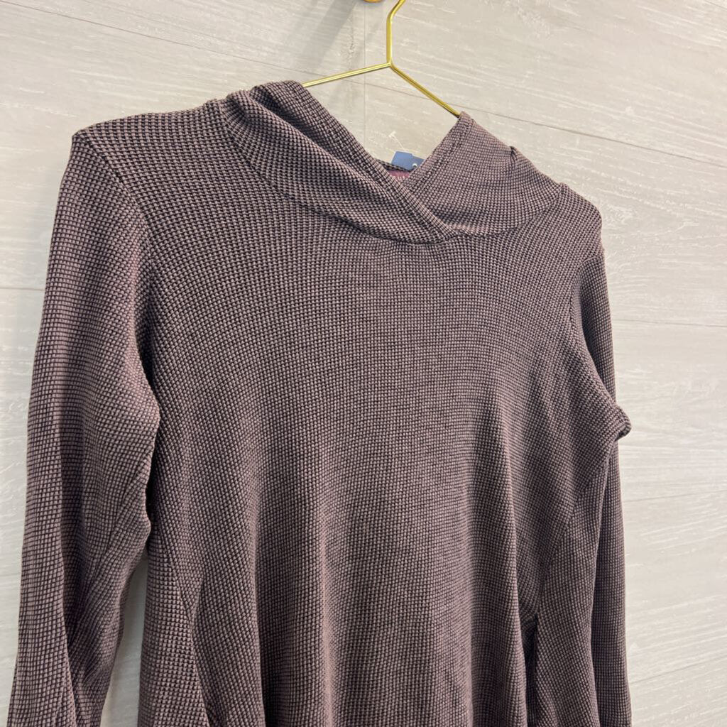 Cut Loose Purple Long Sleeve Hooded Top Small