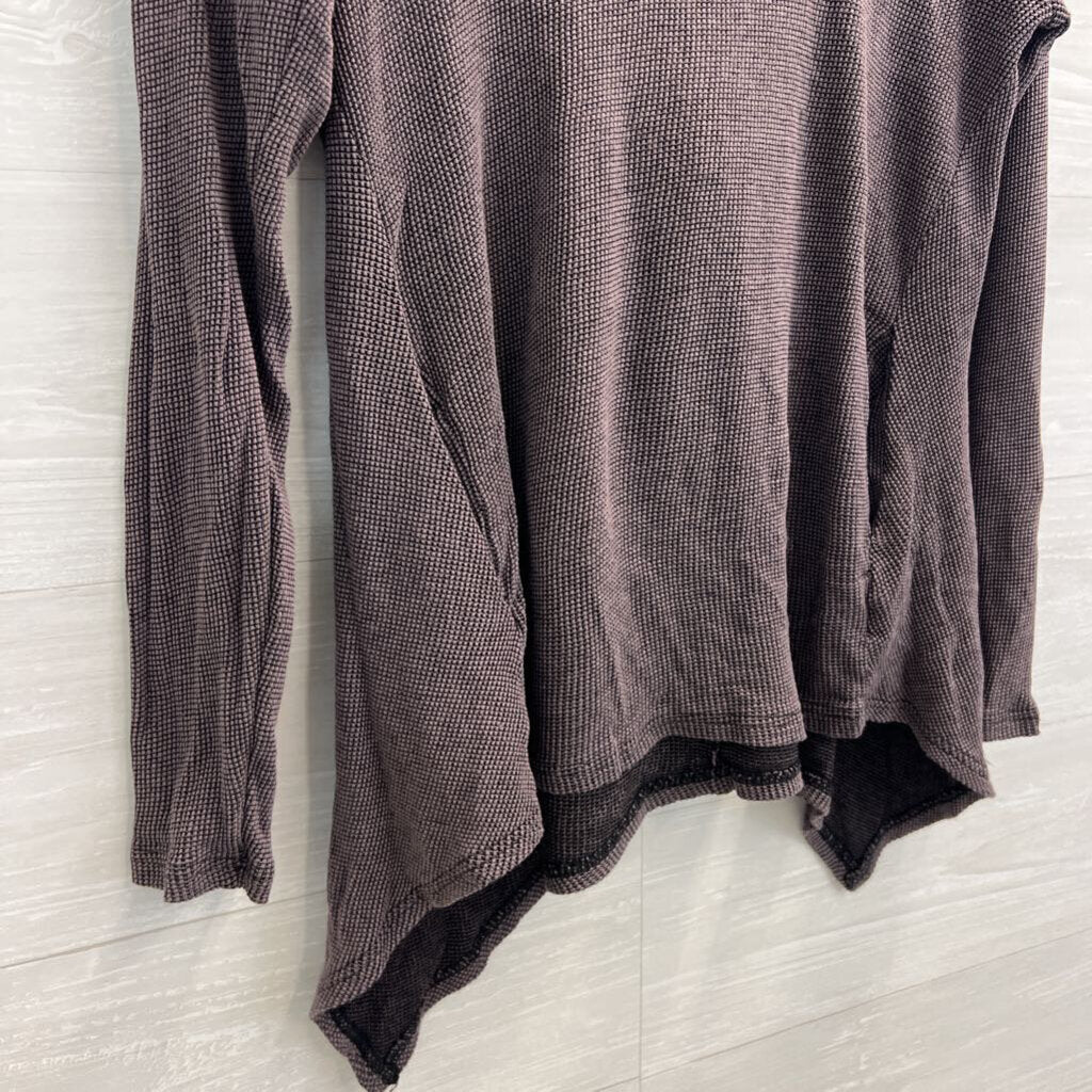 Cut Loose Purple Long Sleeve Hooded Top Small