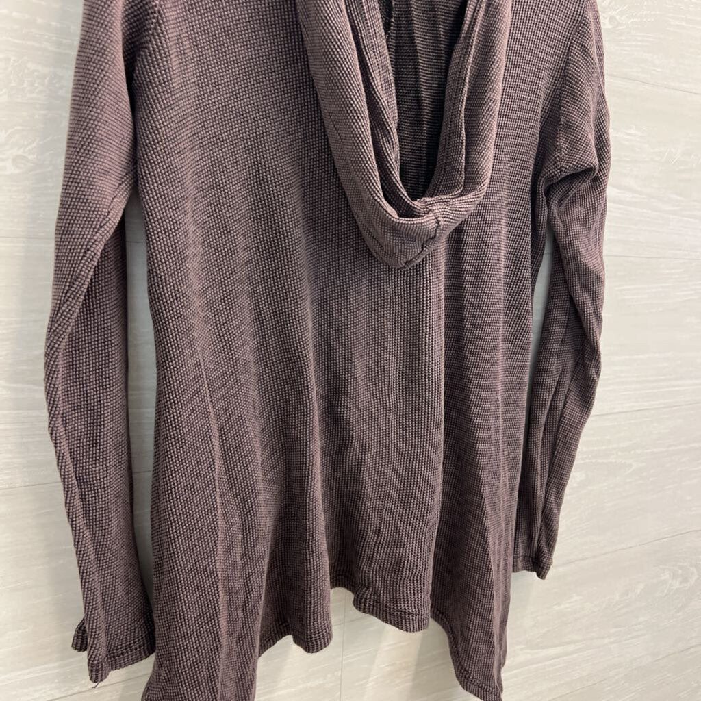 Cut Loose Purple Long Sleeve Hooded Top Small