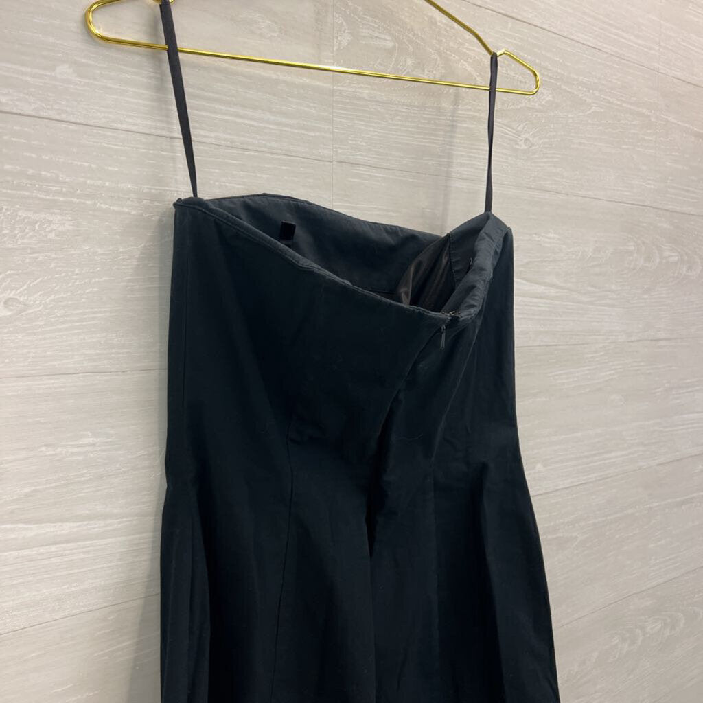 Express Black/ Red Embroidered Flower Strapless Dress 9/10