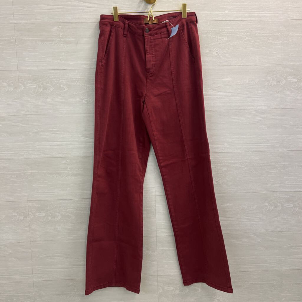 Judy Blue Burgundy Wide Leg Pants 30