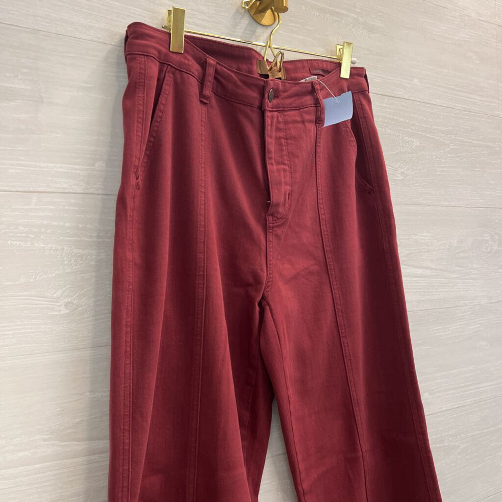 Judy Blue Burgundy Wide Leg Pants 30