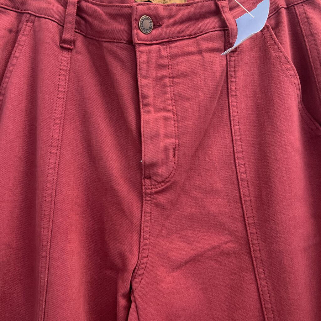 Judy Blue Burgundy Wide Leg Pants 30