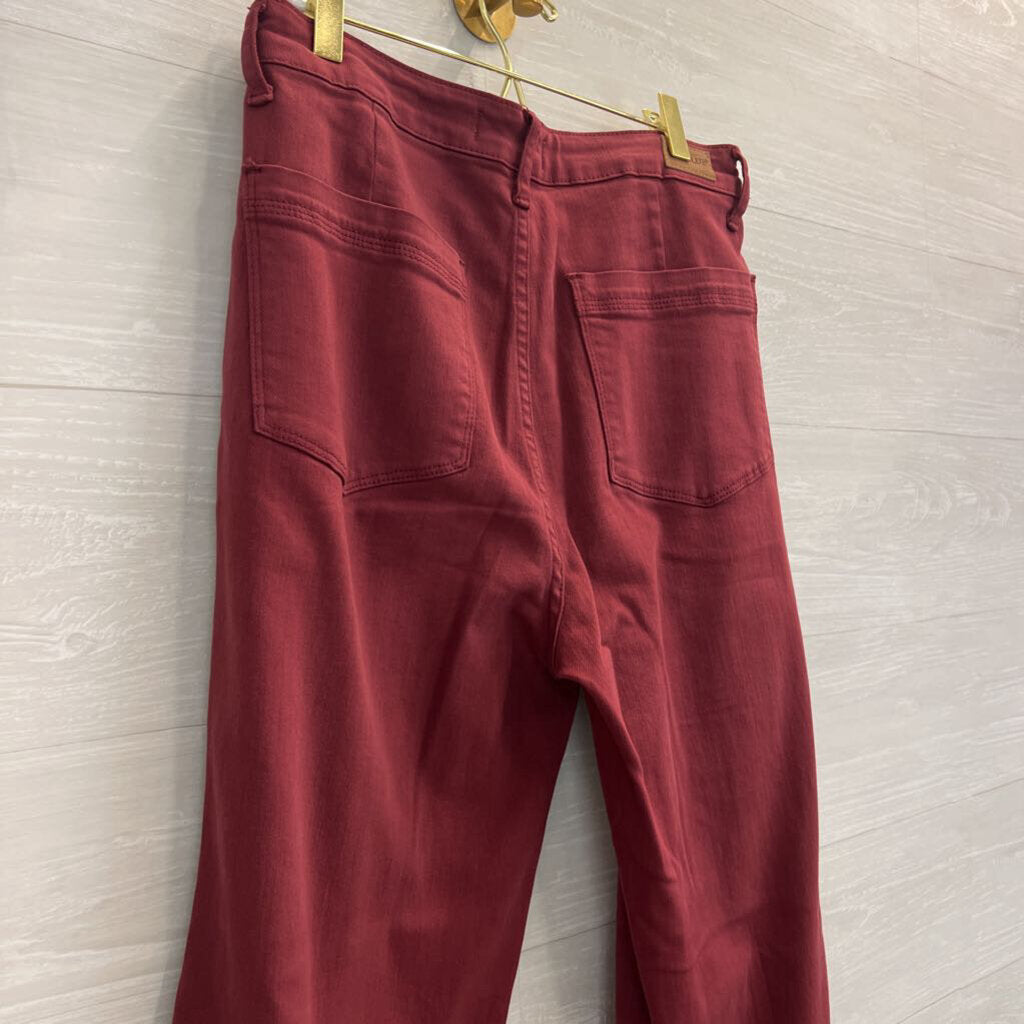 Judy Blue Burgundy Wide Leg Pants 30