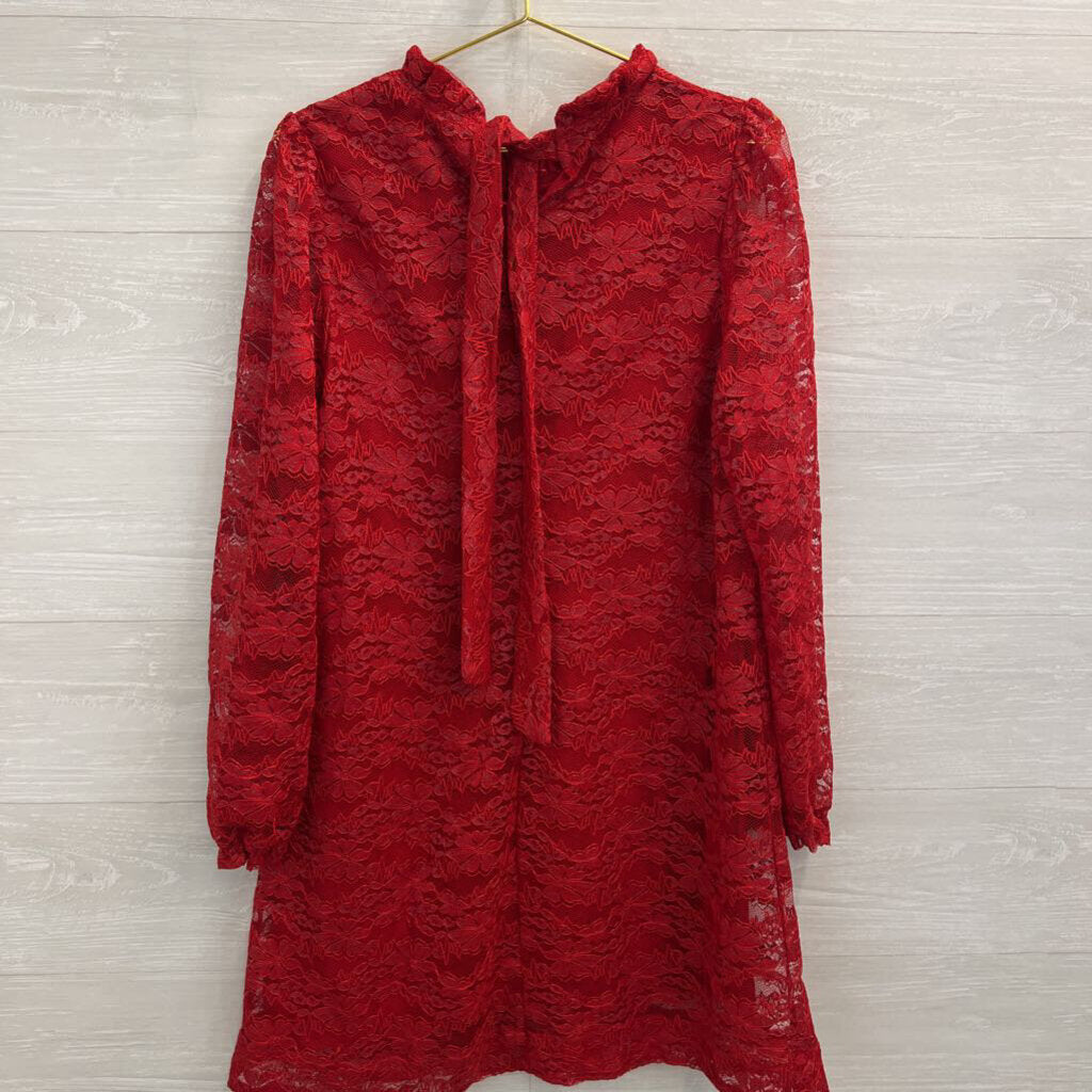 Draper James Red Lace Long Sleeve Dress Extra Large