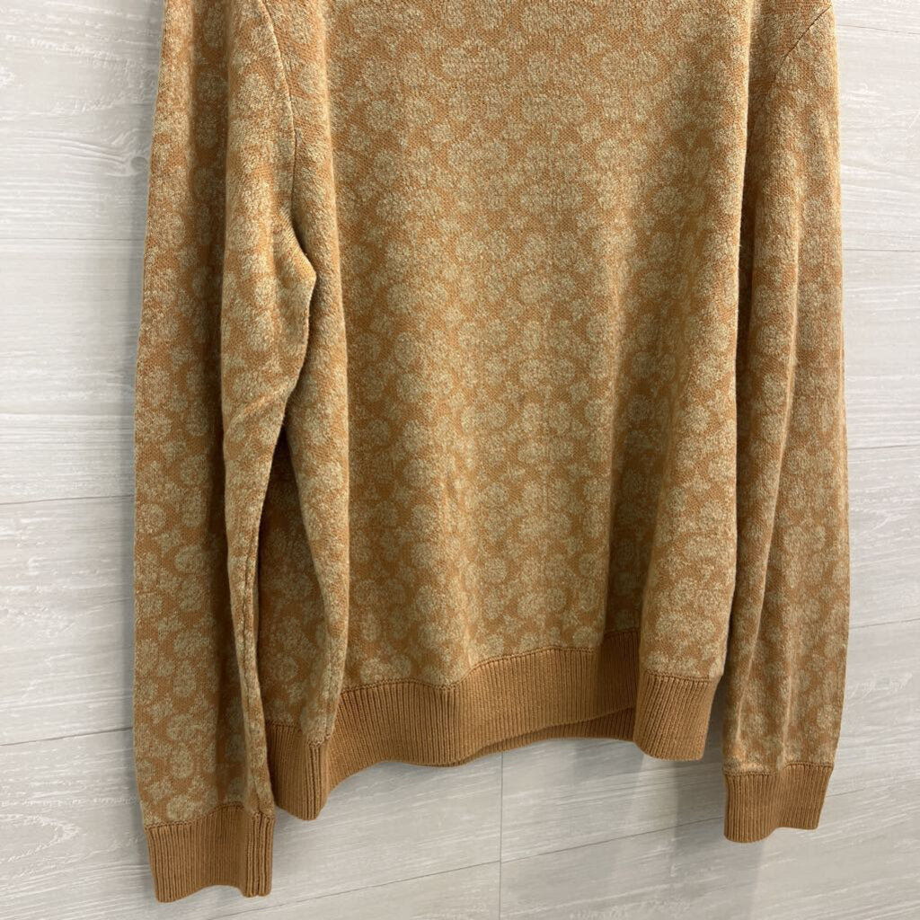 Coach Brown Signature Crewneck Sweater Large