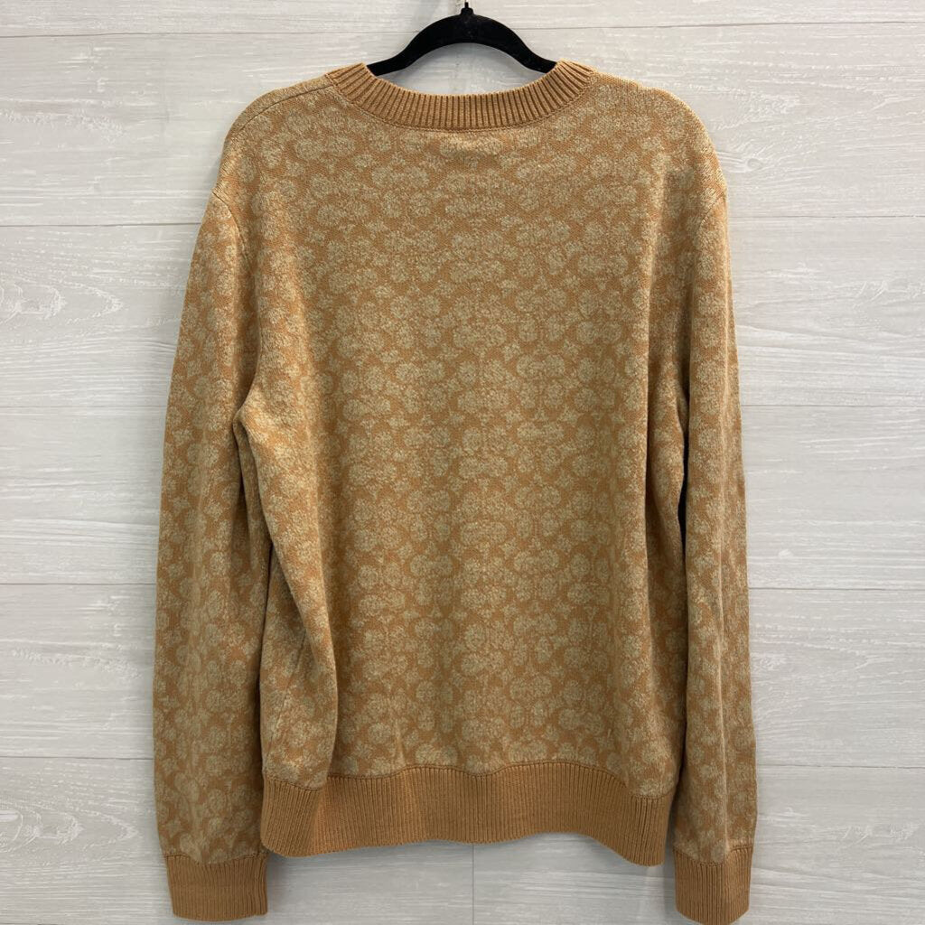 Coach Brown Signature Crewneck Sweater Large