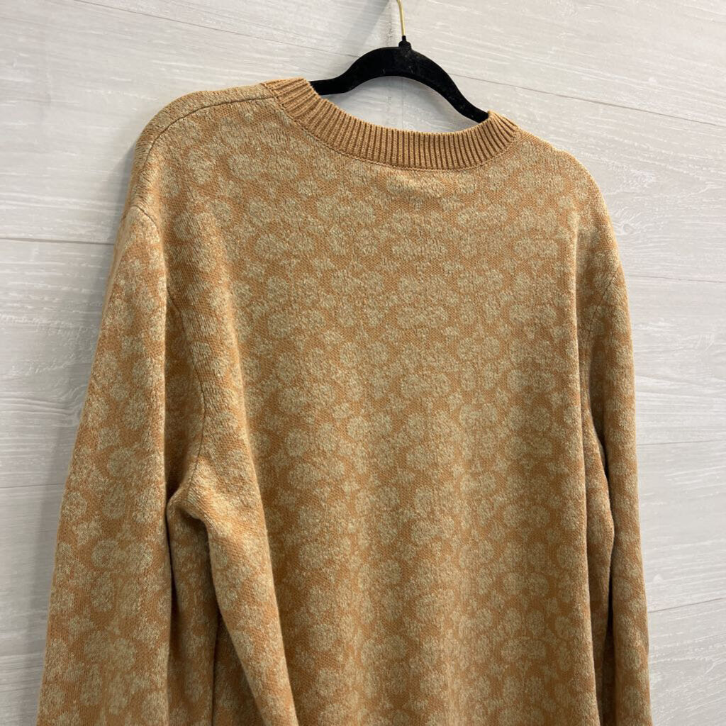 Coach Brown Signature Crewneck Sweater Large