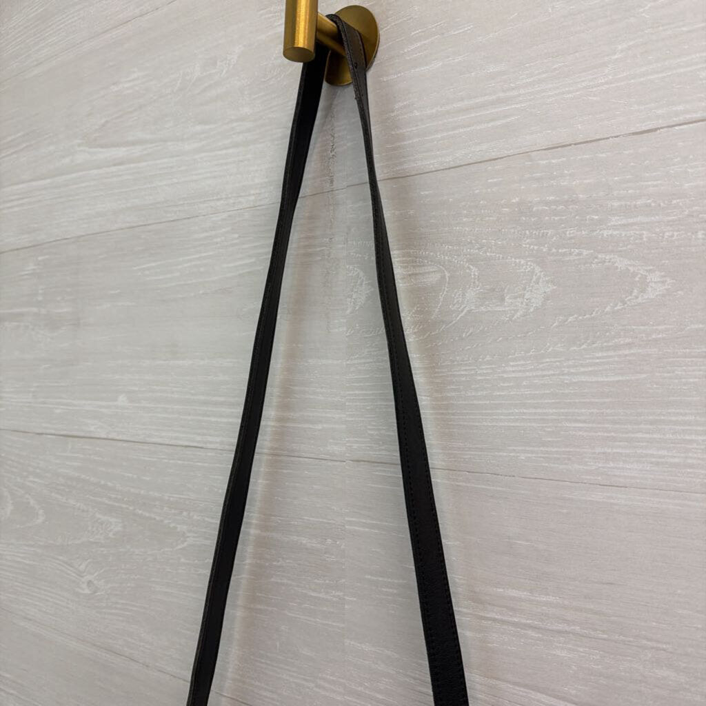 Vintage Coach Black Leather Court Bag