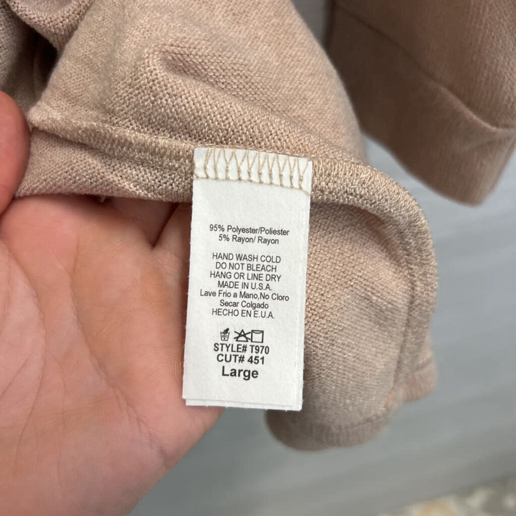 Phil Love Brown Western Cowgirl Print Open Front Sweater Large