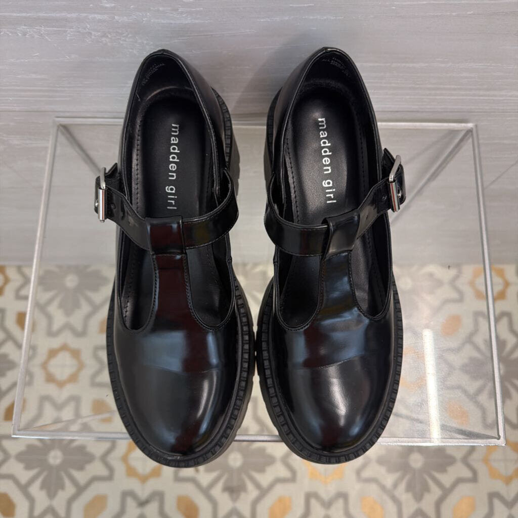 Madden Girl Black Lottie Platform Mary Jane Shoes 7