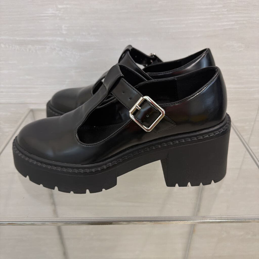 Madden Girl Black Lottie Platform Mary Jane Shoes 7