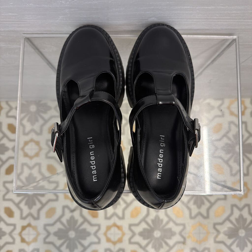 Madden Girl Black Lottie Platform Mary Jane Shoes 7