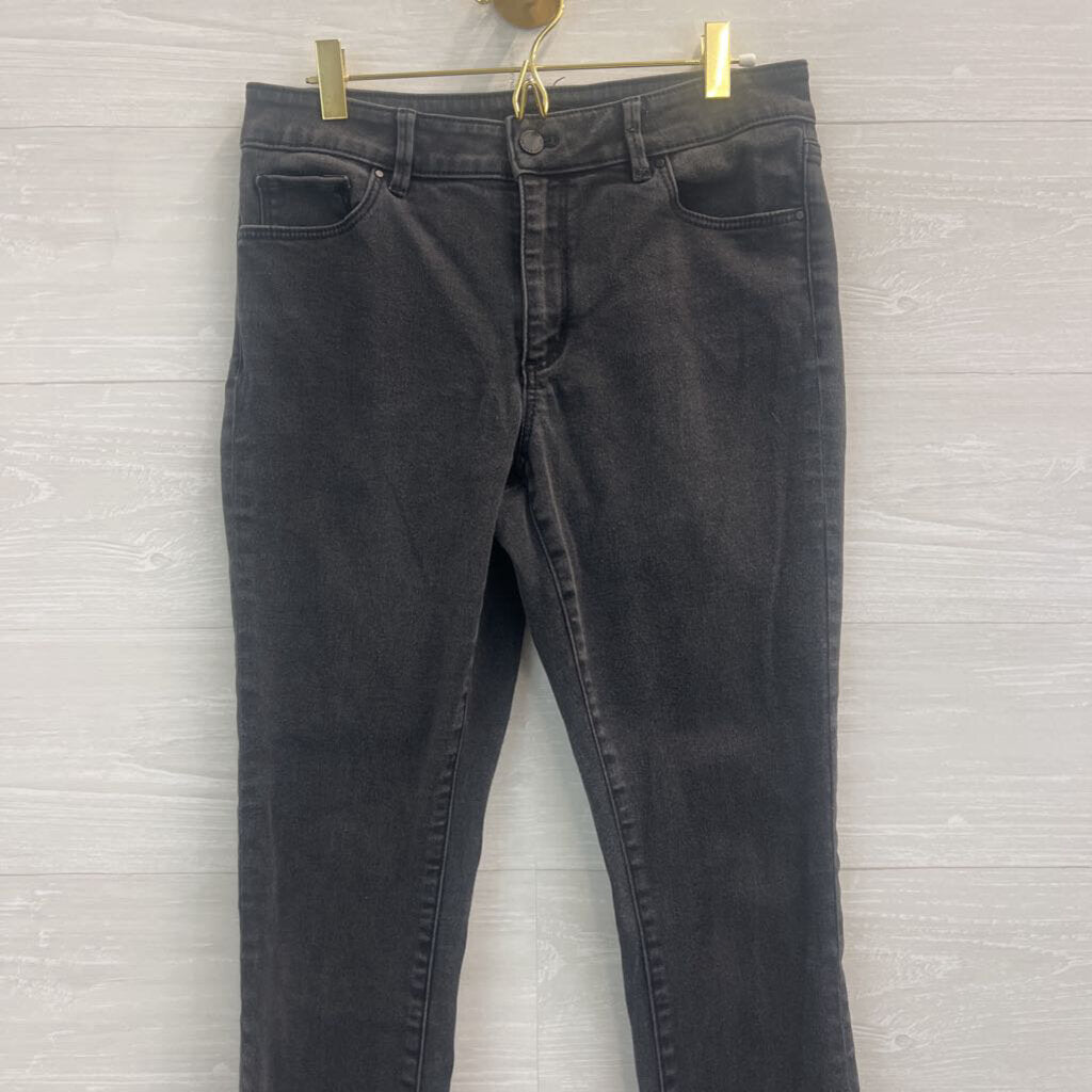 Ann Taylor Black Denim The Skinny Curvy Fit Jeans 6