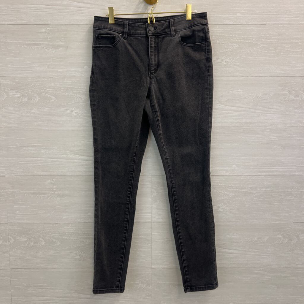 Ann Taylor Black Denim The Skinny Curvy Fit Jeans 6