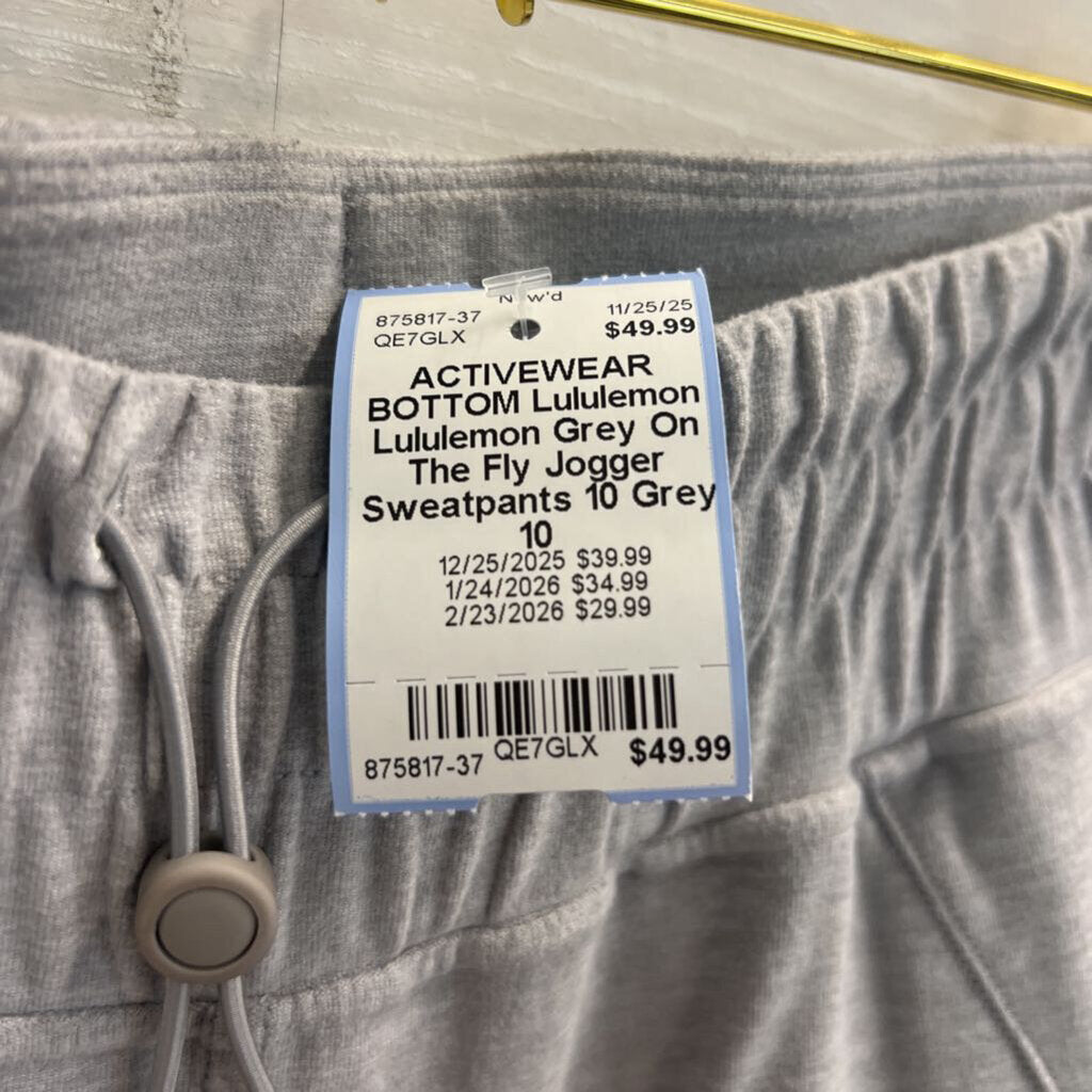 Lululemon Grey On The Fly Jogger Sweatpants 10