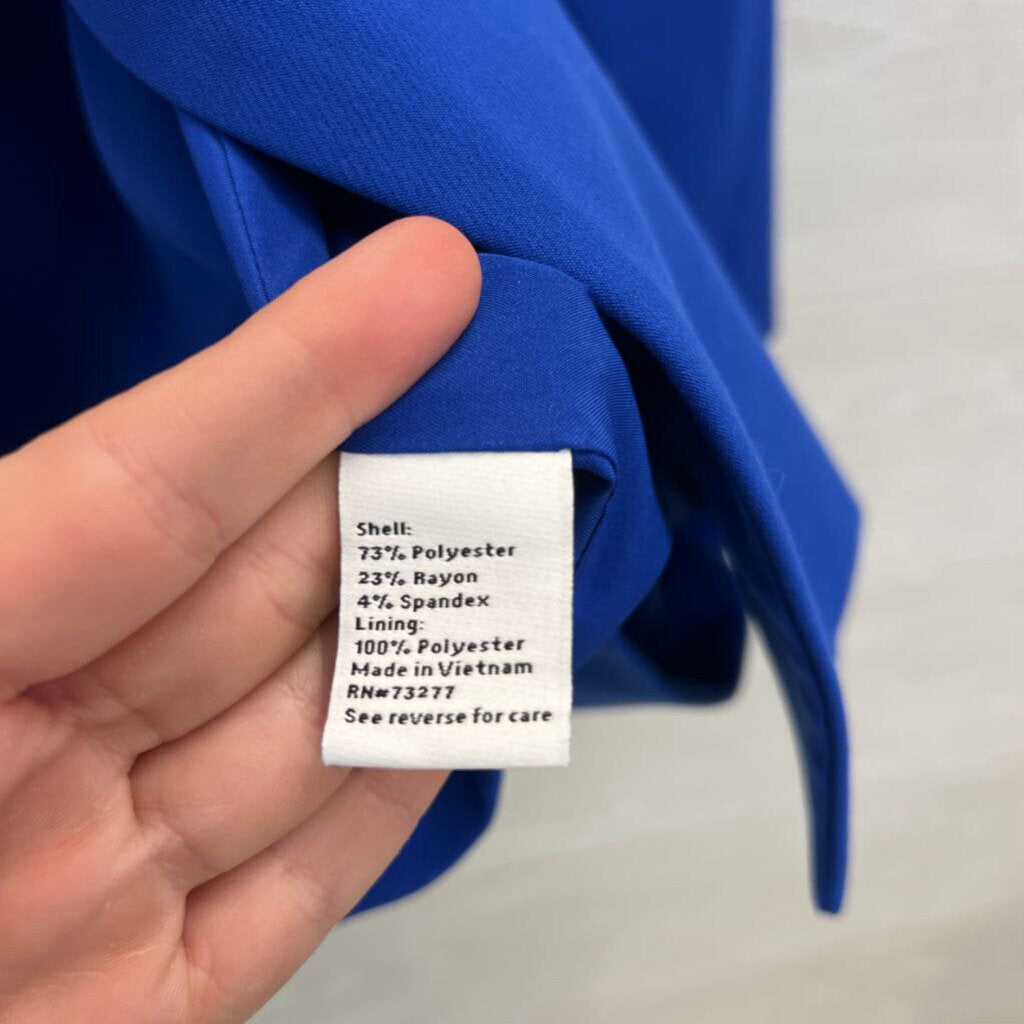 Nine West Royal Blue Double Button Blazer Jacket 8