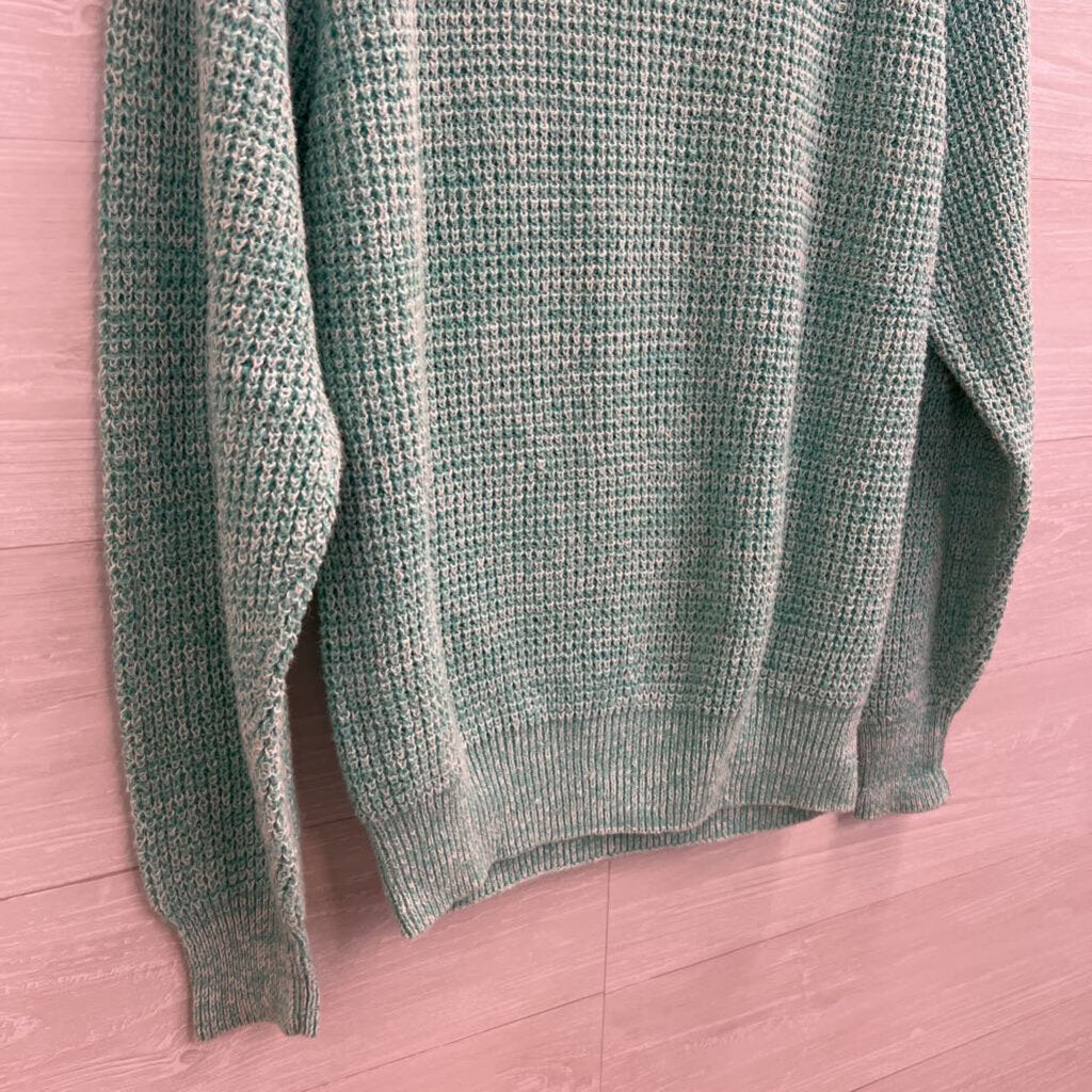 St Stephen Blue Knit Long Sleeve Sweater Top Large