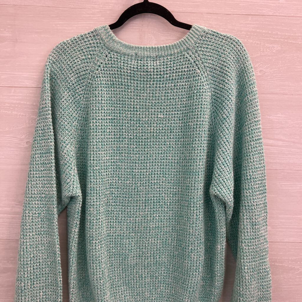 St Stephen Blue Knit Long Sleeve Sweater Top Large