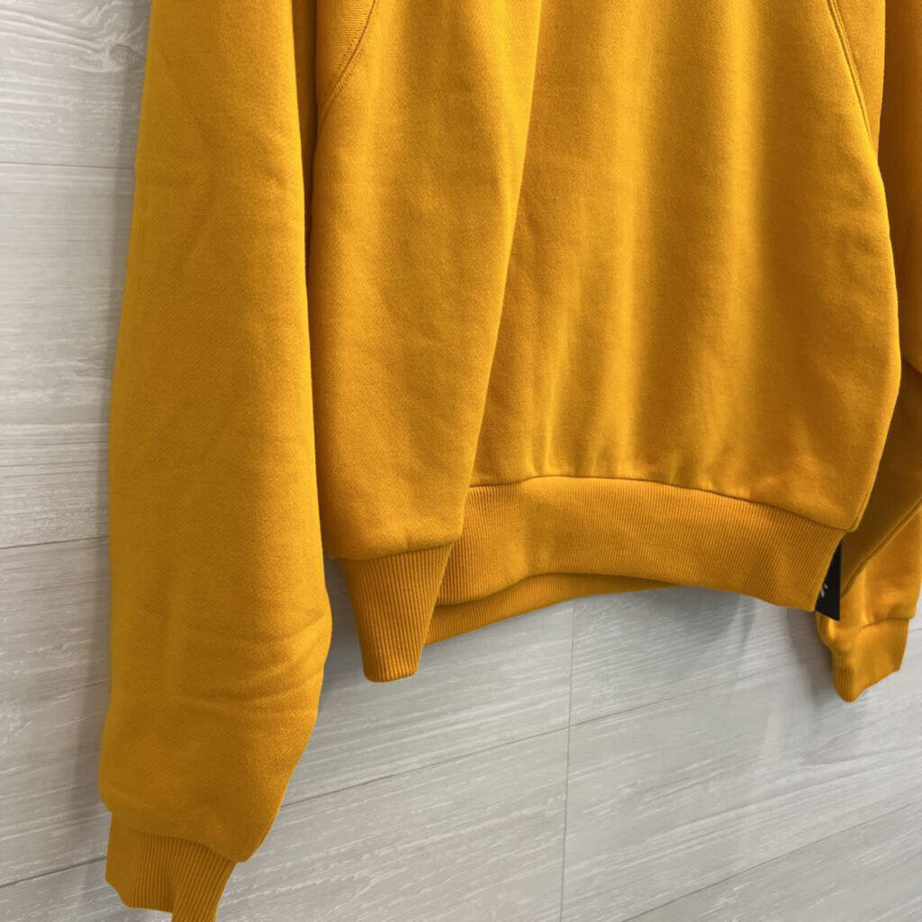 Wear It To Heart Yellow Cropped Crewneck Sweatshirt Small