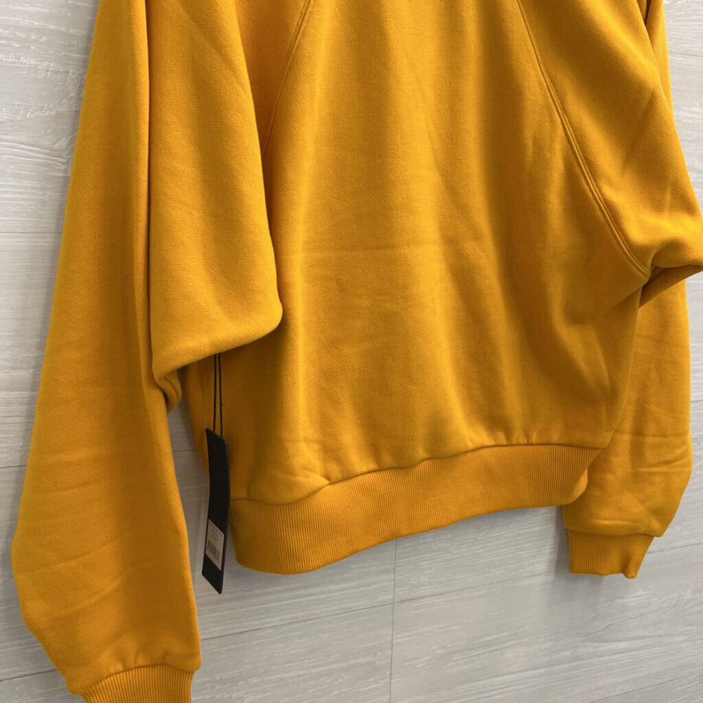 Wear It To Heart Yellow Cropped Crewneck Sweatshirt Small