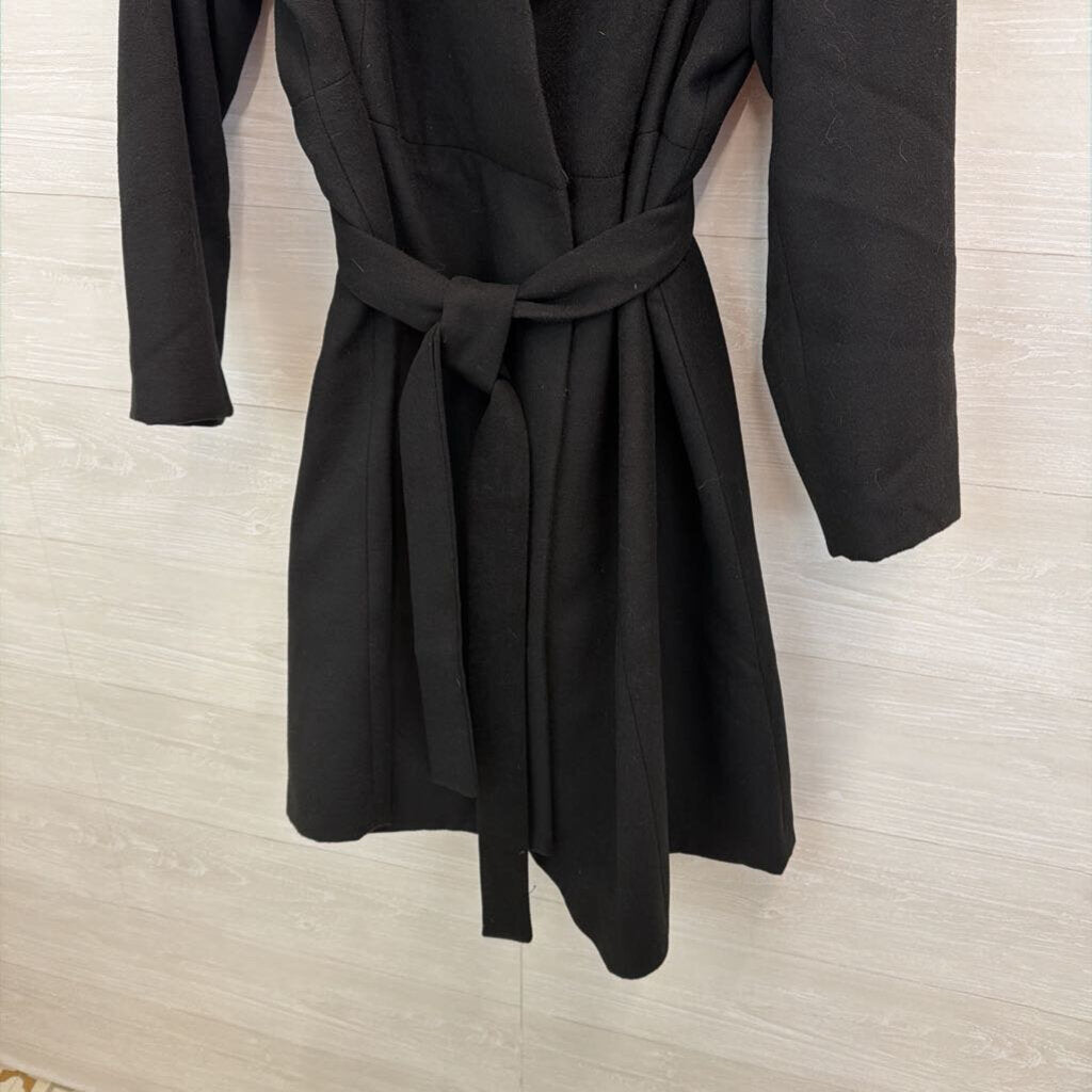 H by Halston Black Long Tie Waist Jacket 20W