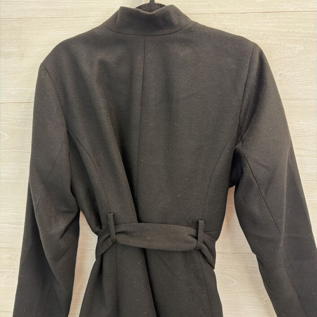 H by Halston Black Long Tie Waist Jacket 20W