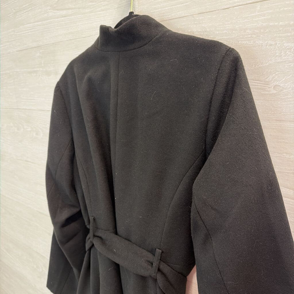 H by Halston Black Long Tie Waist Jacket 20W