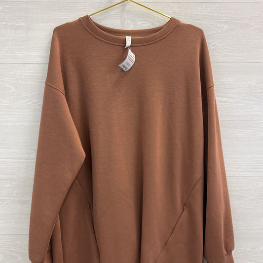 Stylus Brown Long Sleeve Dress Extra Large