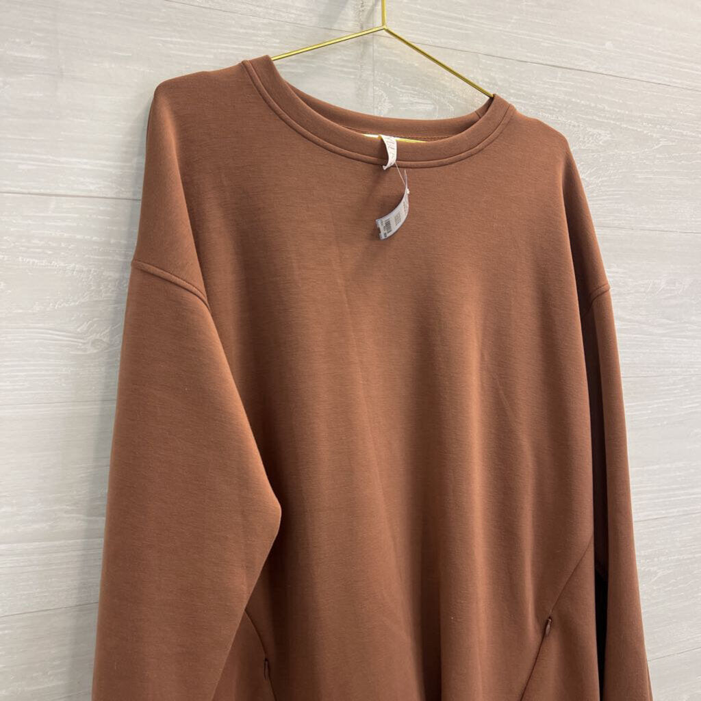 Stylus Brown Long Sleeve Dress Extra Large