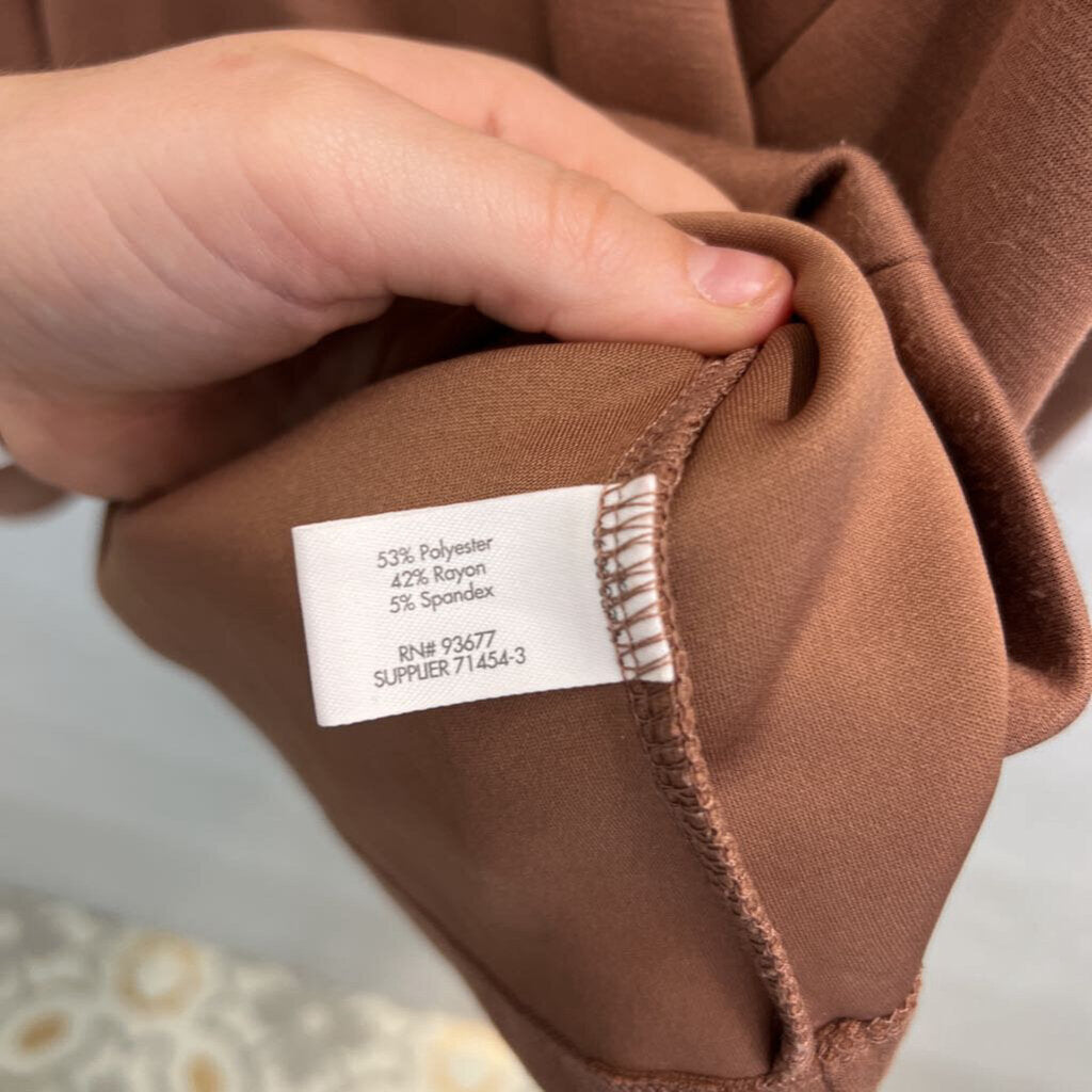 Stylus Brown Long Sleeve Dress Extra Large