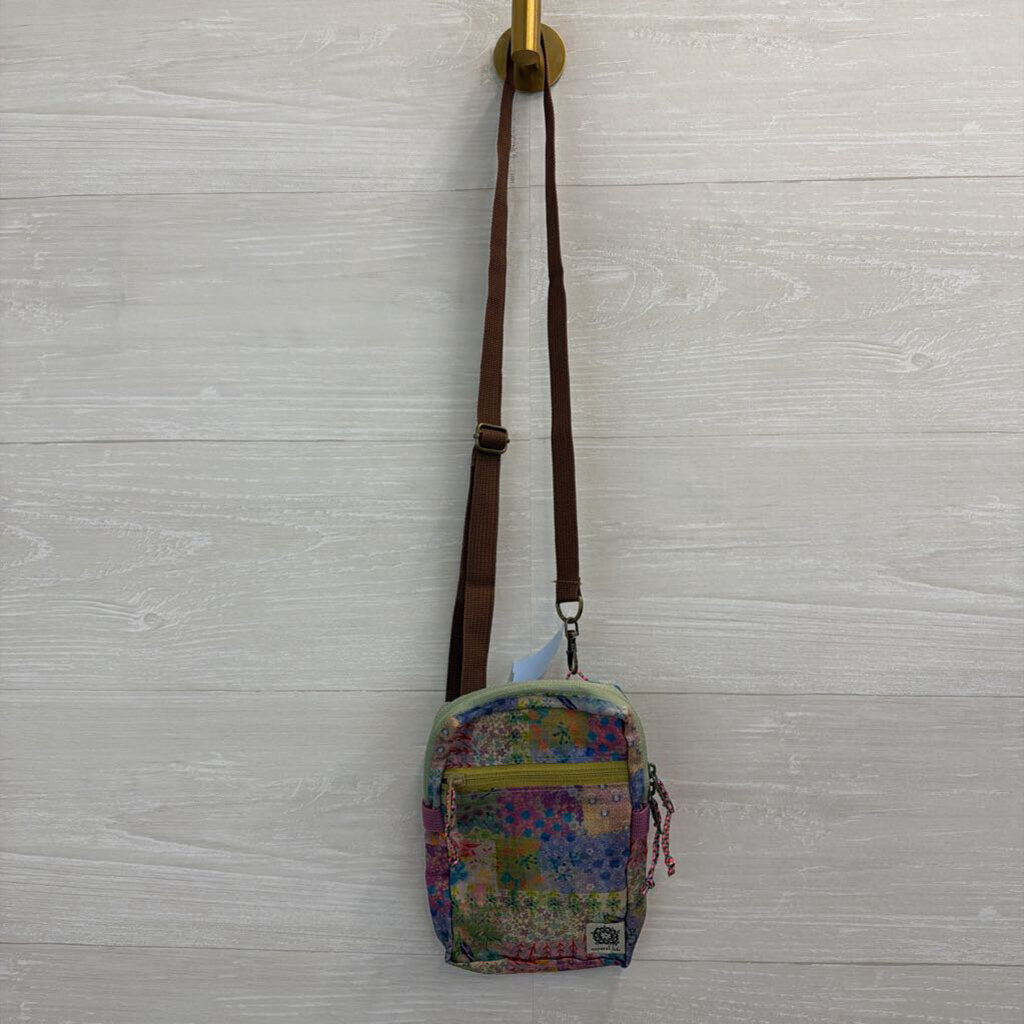 Natural Life Pink/ Multi Print Small Crossbody Purse