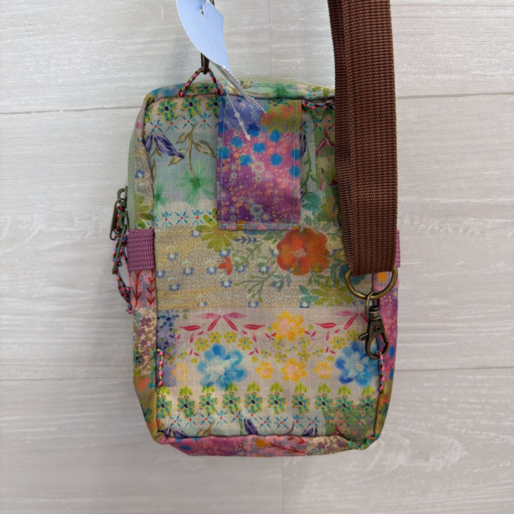 Natural Life Pink/ Multi Print Small Crossbody Purse
