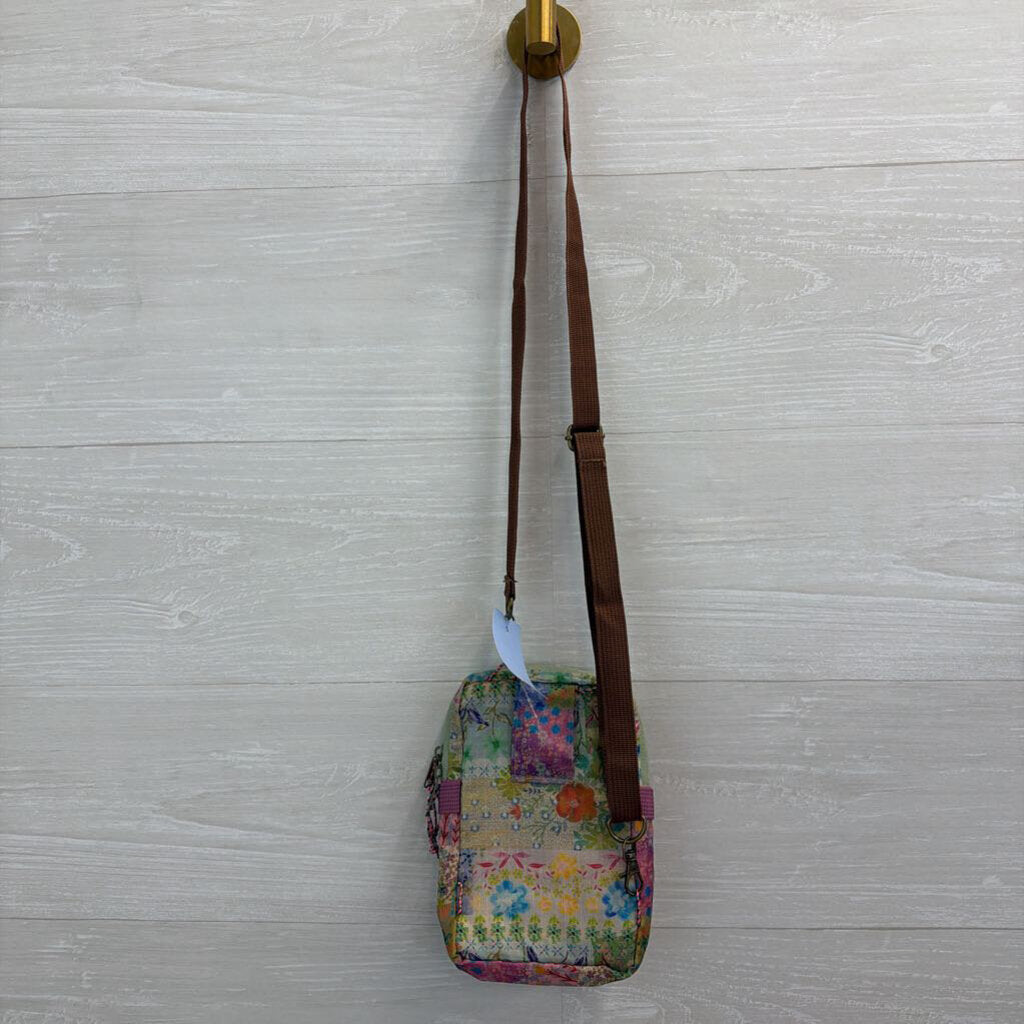 Natural Life Pink/ Multi Print Small Crossbody Purse