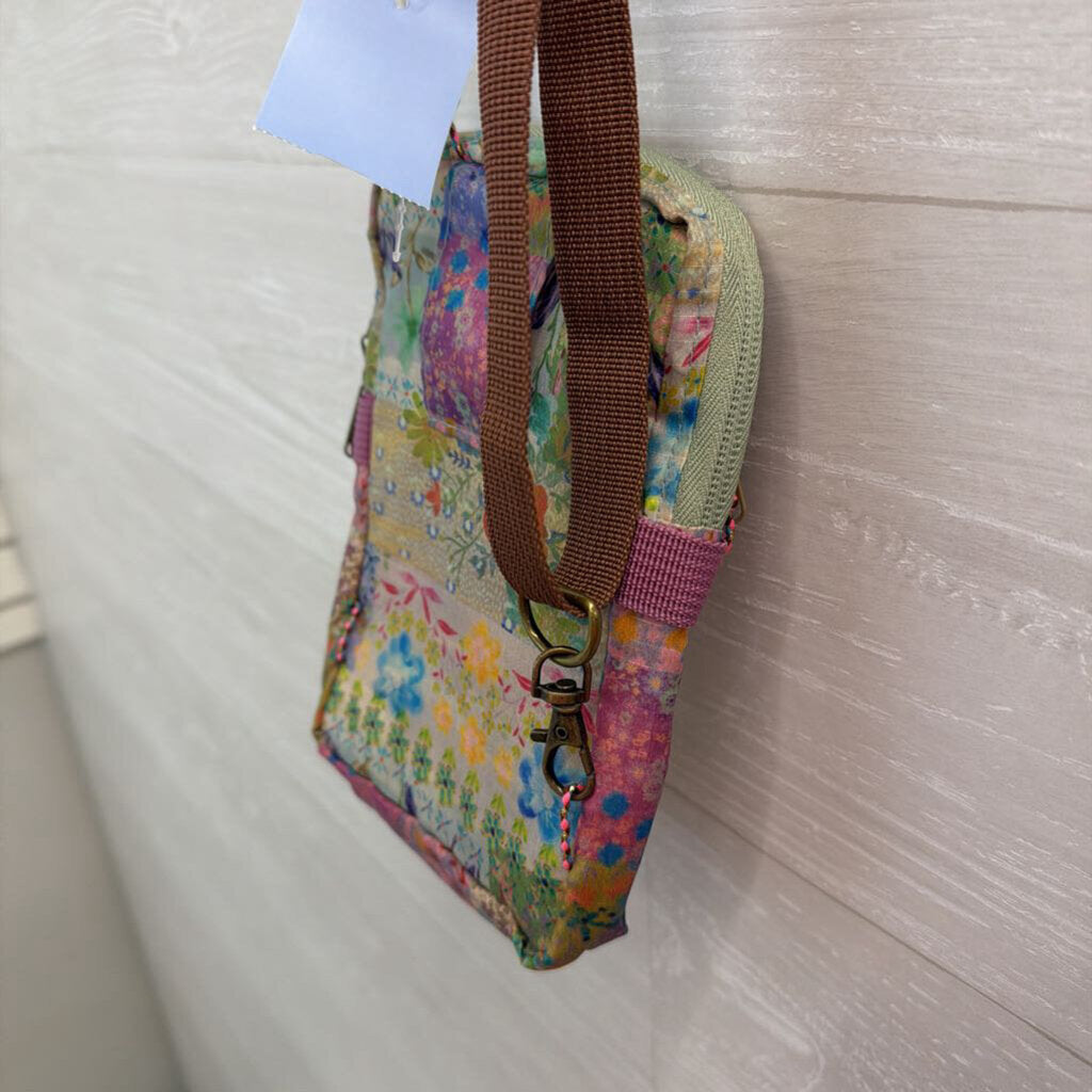 Natural Life Pink/ Multi Print Small Crossbody Purse