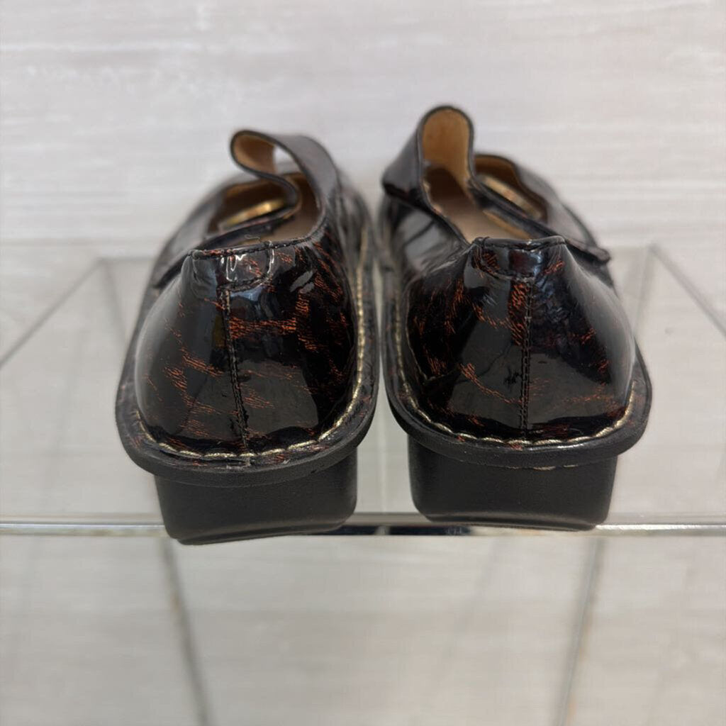 Alegria Patent Leather Leopard Print Paloma Mary Jane Shoes 10