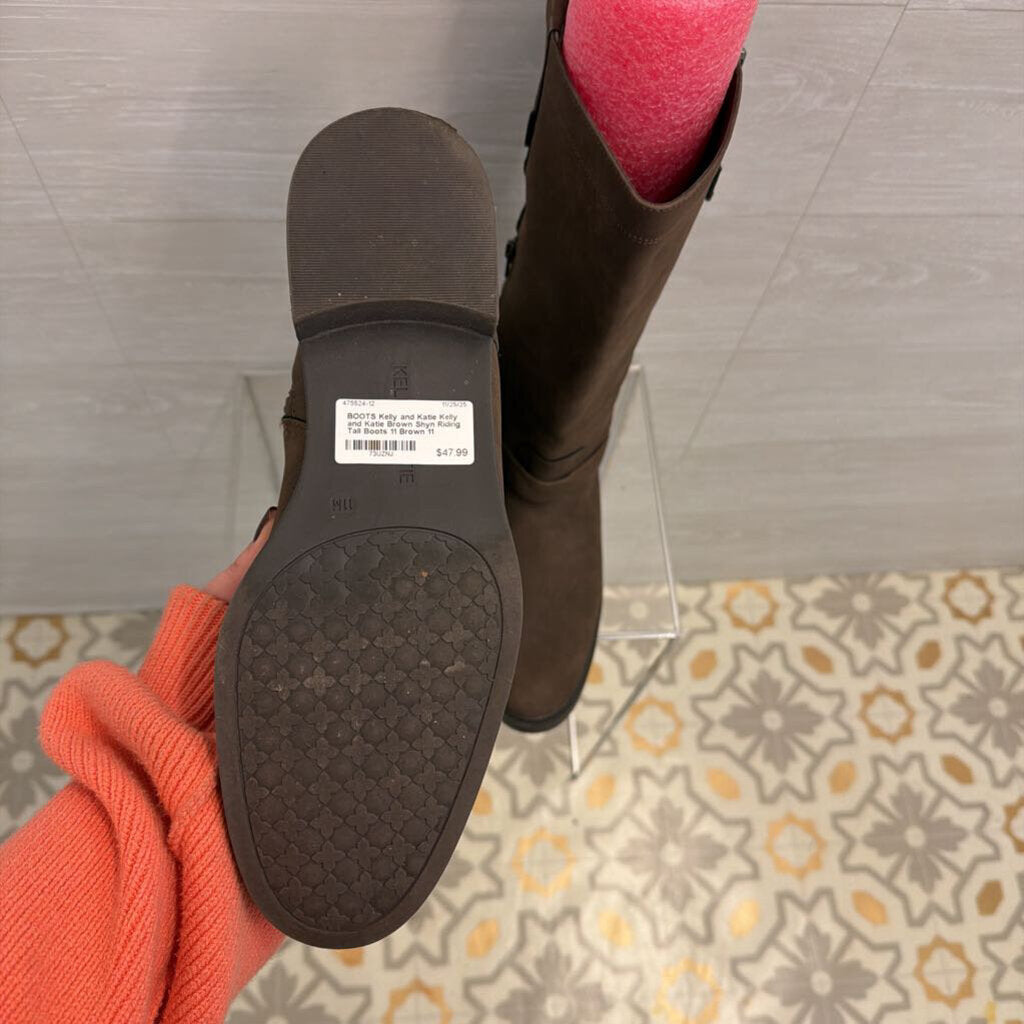 Kelly and Katie Brown Shyn Riding Tall Boots 11