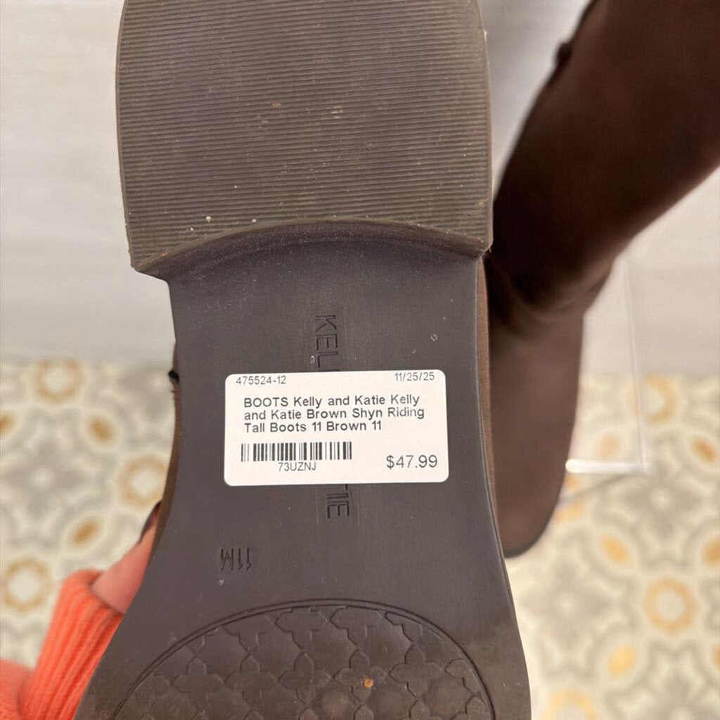 Kelly and Katie Brown Shyn Riding Tall Boots 11